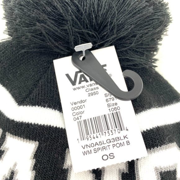 Vans WM Spirit Pom Black Checker Beanie Skateboarding Hat Women Men VN0A5LG3BLK - Picture 9 of 9